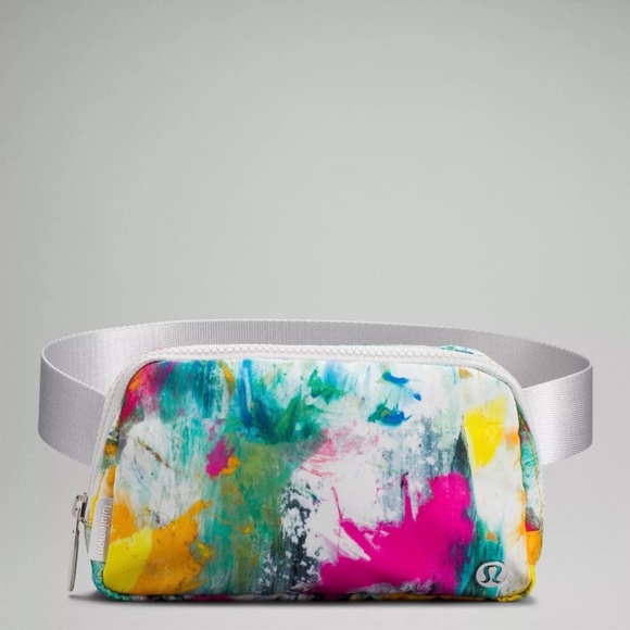 Lululemon Everywhere Belt Bag White Multi Tie Dye Splatter Nwt - Picture 1 of 5